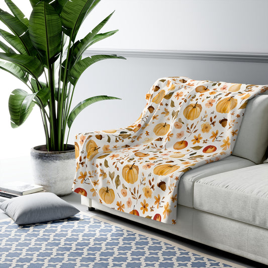Autumn Vibes Sherpa Comfy Blanket