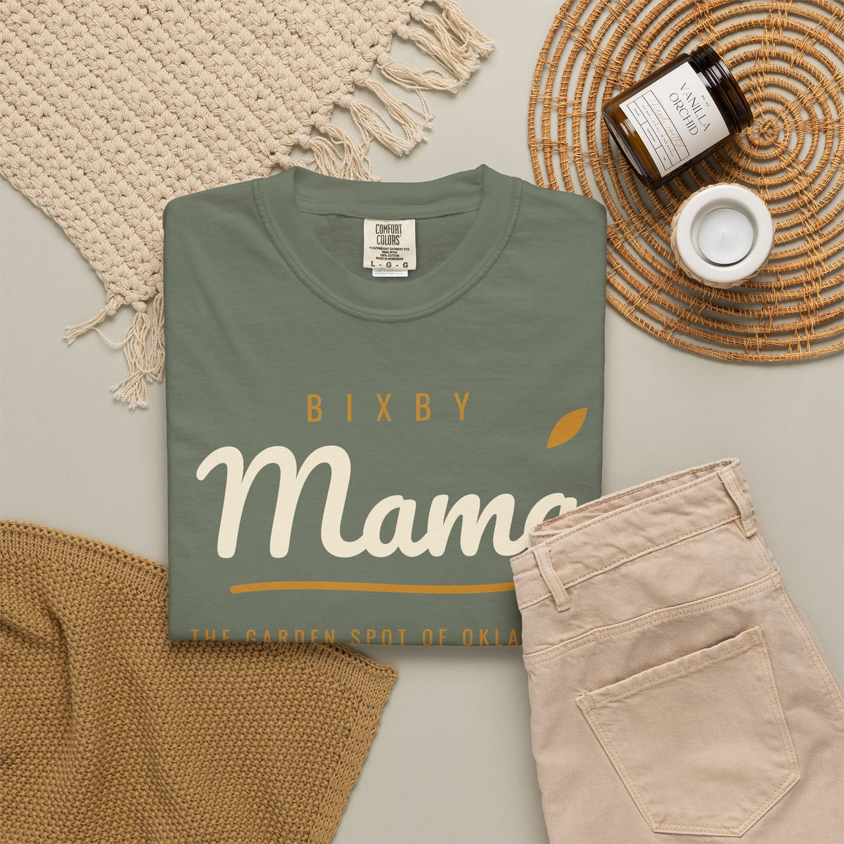Bixby Mama Comfort Colors Tee | Garden Spot of Oklahoma