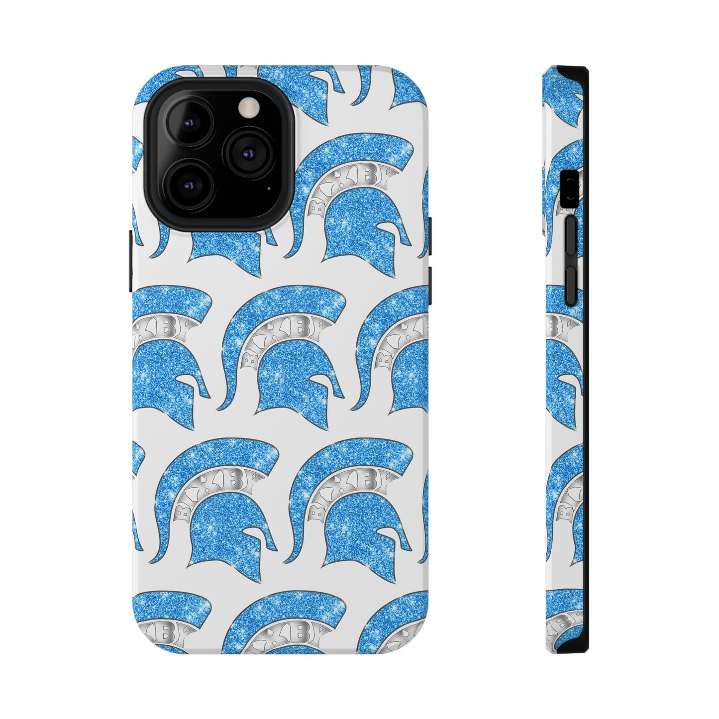 Bixby Spartan Blue Bling Logo Impact Resistant iPhone Case