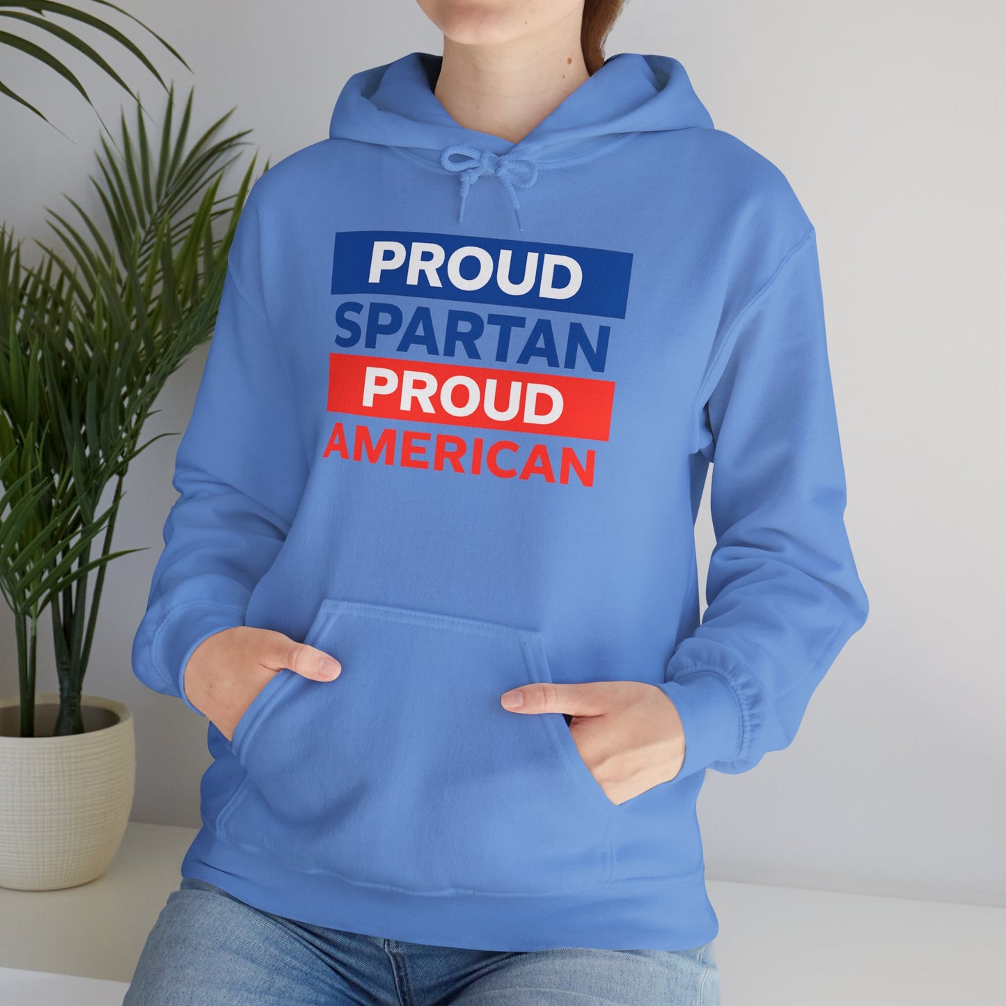 Proud Spartan Proud American Gildan Hoodie
