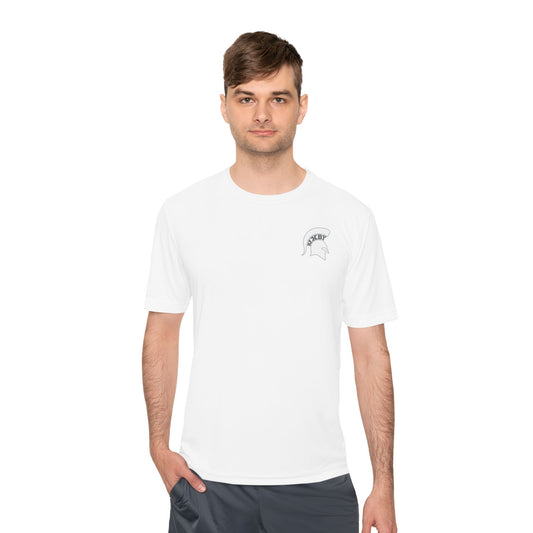 Spartan White Logo Adult Sport-Tek Tee