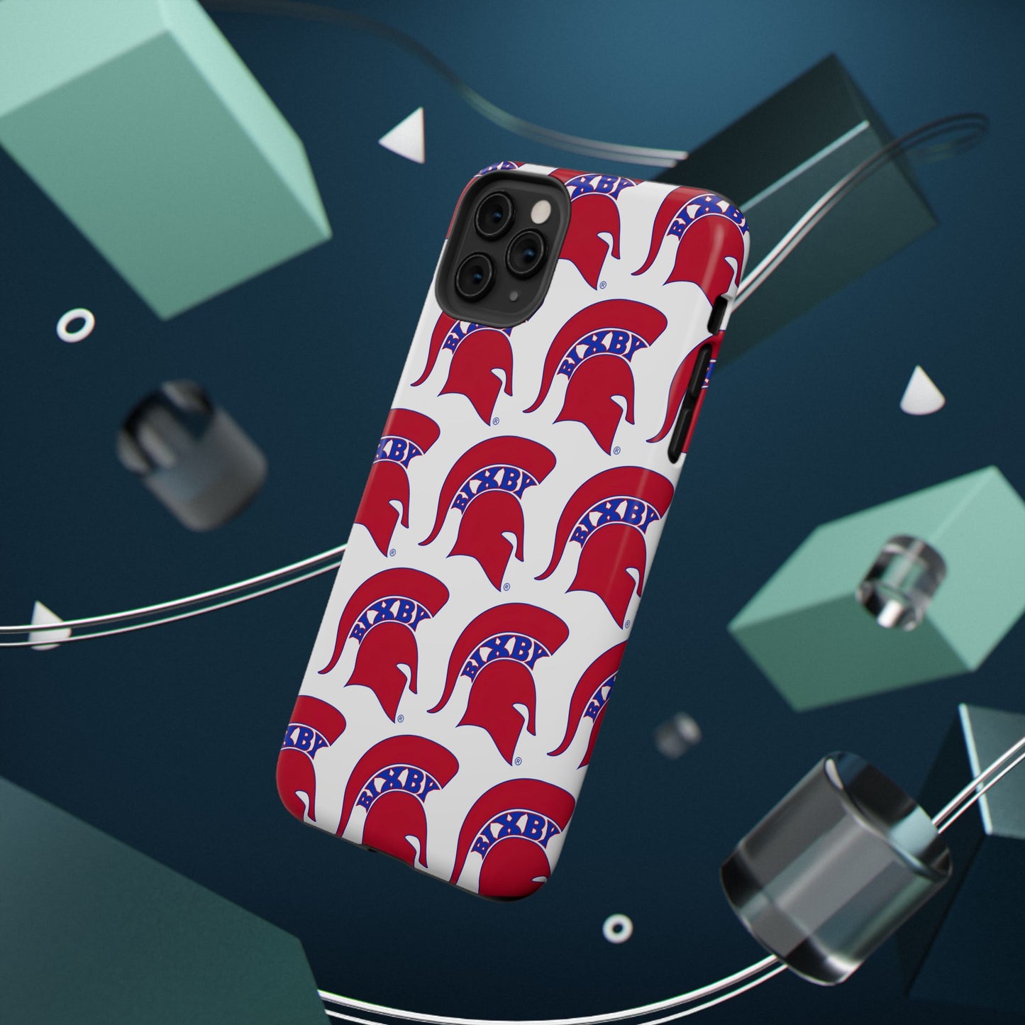 Bixby Spartan Red Logo Impact Resistant iPhone Case