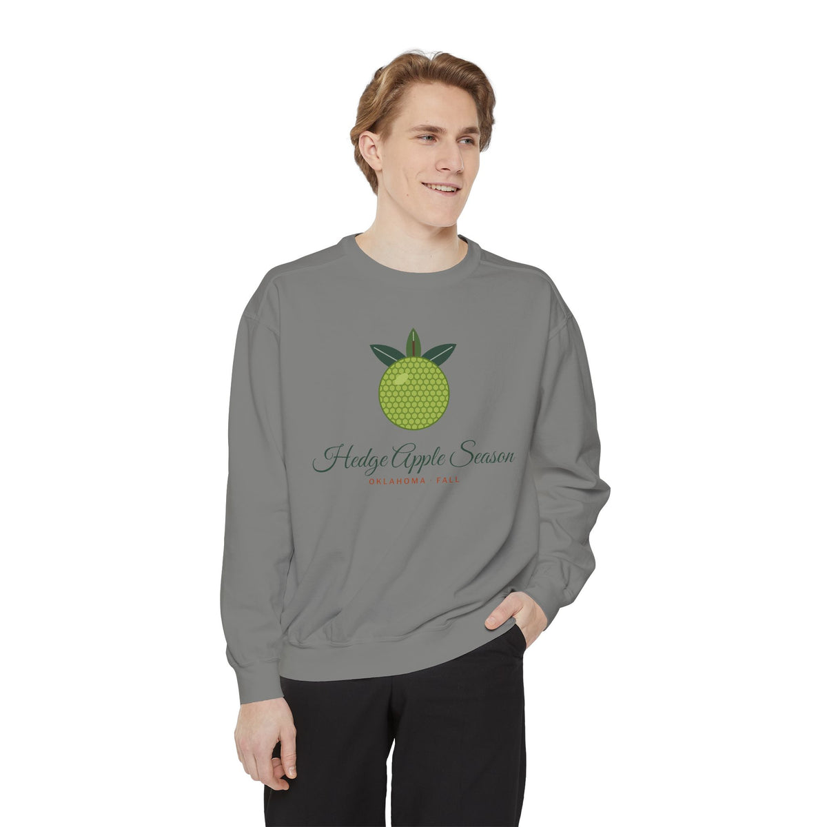 Hedge Apple Season Oklahoma Crewneck Sweatshirt | Comfort Colors