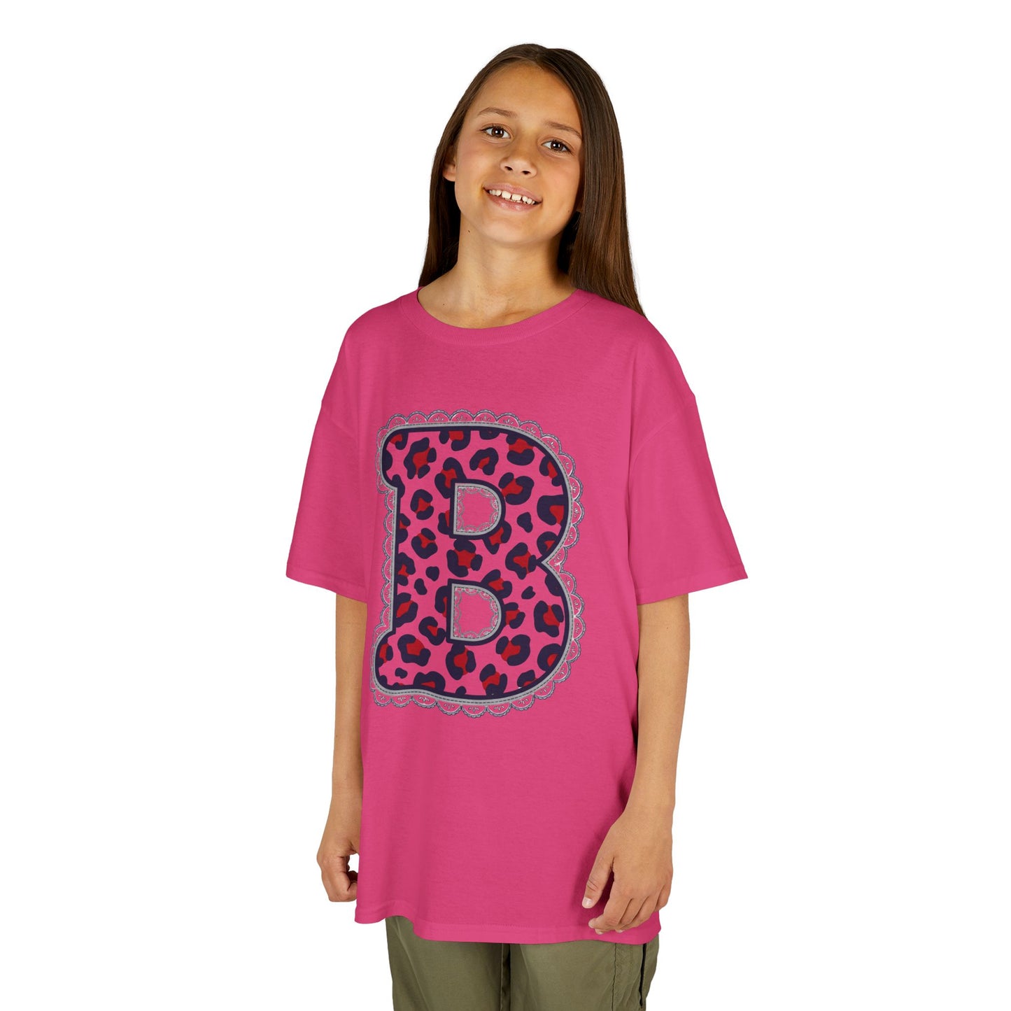 Leopard Print Letter B Gildan Shirt