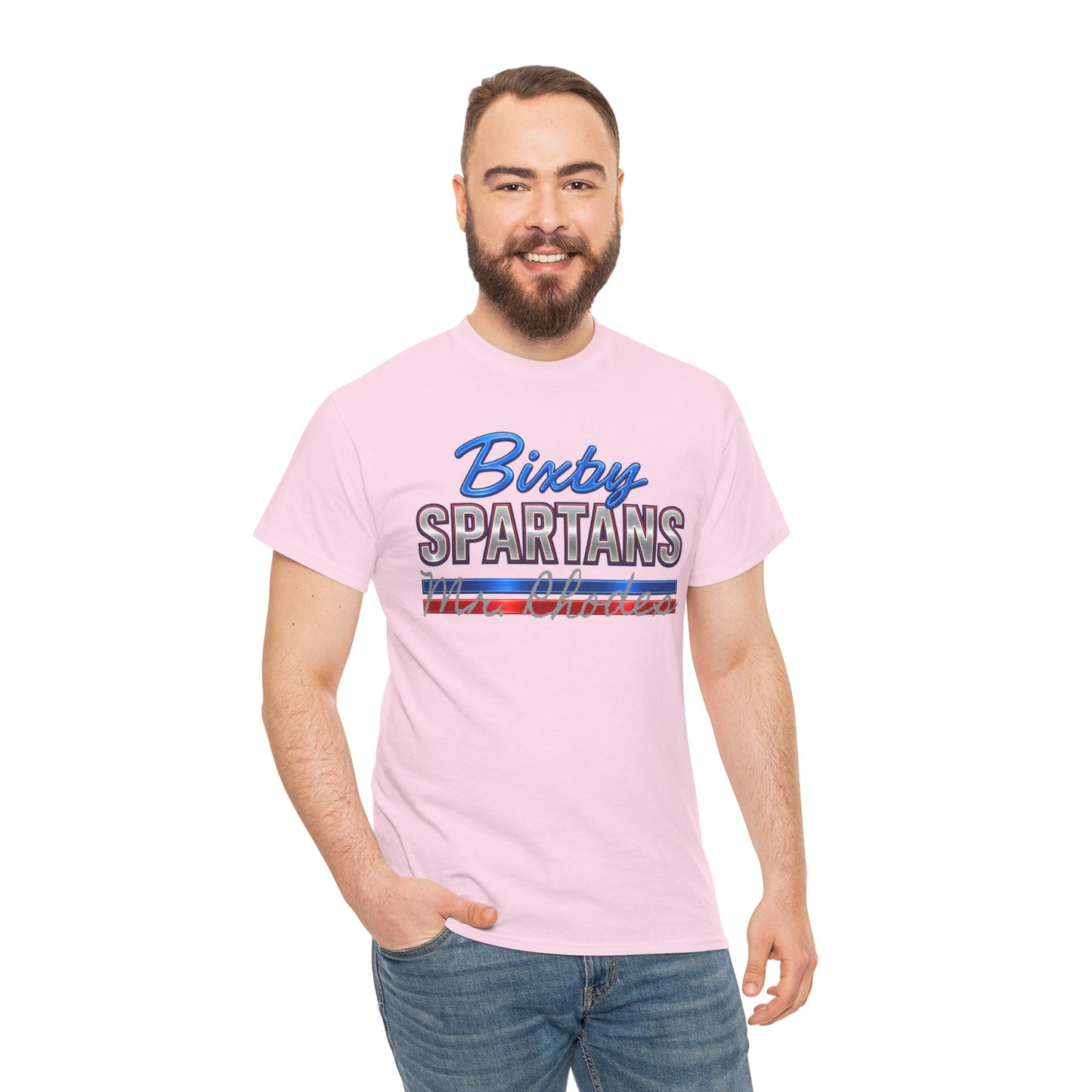 Personalized Bixby Spartans Metallic Gildan Tee