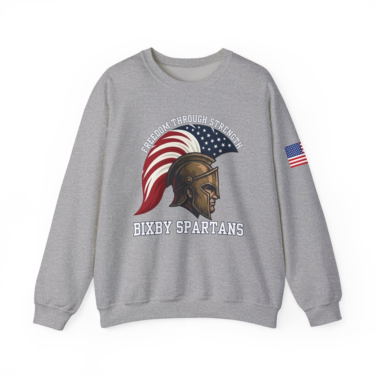 Bixby Spartans Freedom Through Strength Gildan Sweatshirt
