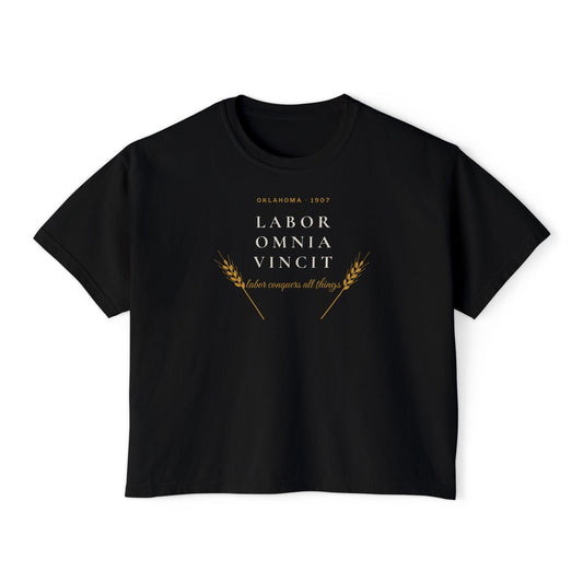 Labor Omnia Vincit Oklahoma Boxy Comfort Colors Tee