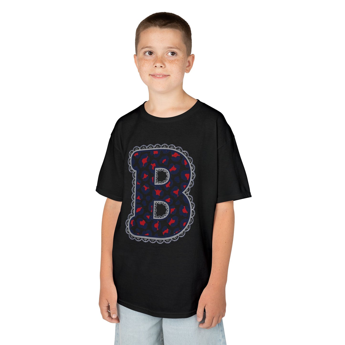 Leopard Print Letter B Gildan Shirt