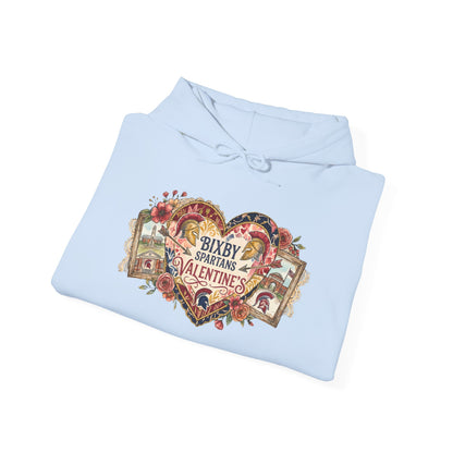 Bixby Spartan Valentine’s Heart Gildan Hoodie