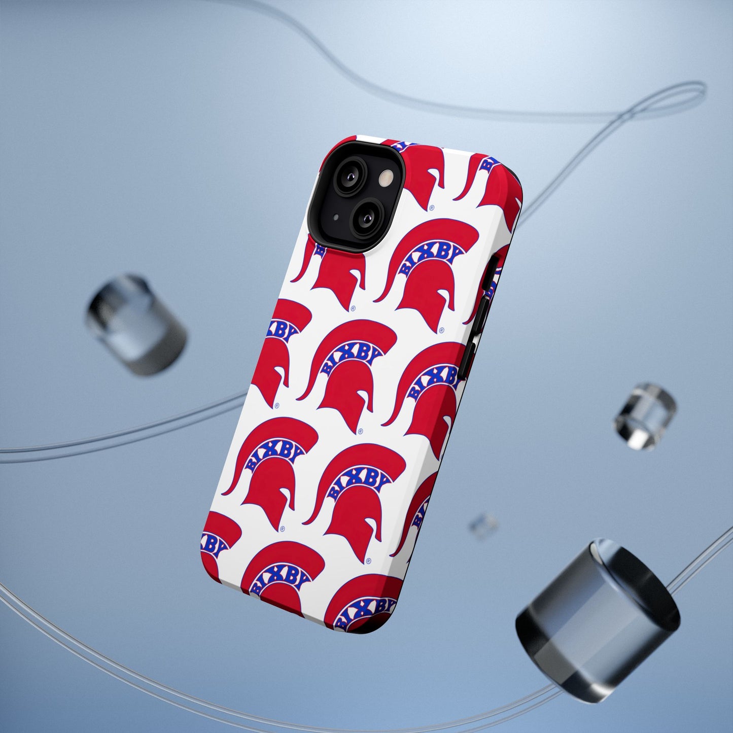 Bixby Spartan Red Logo Impact Resistant iPhone Case
