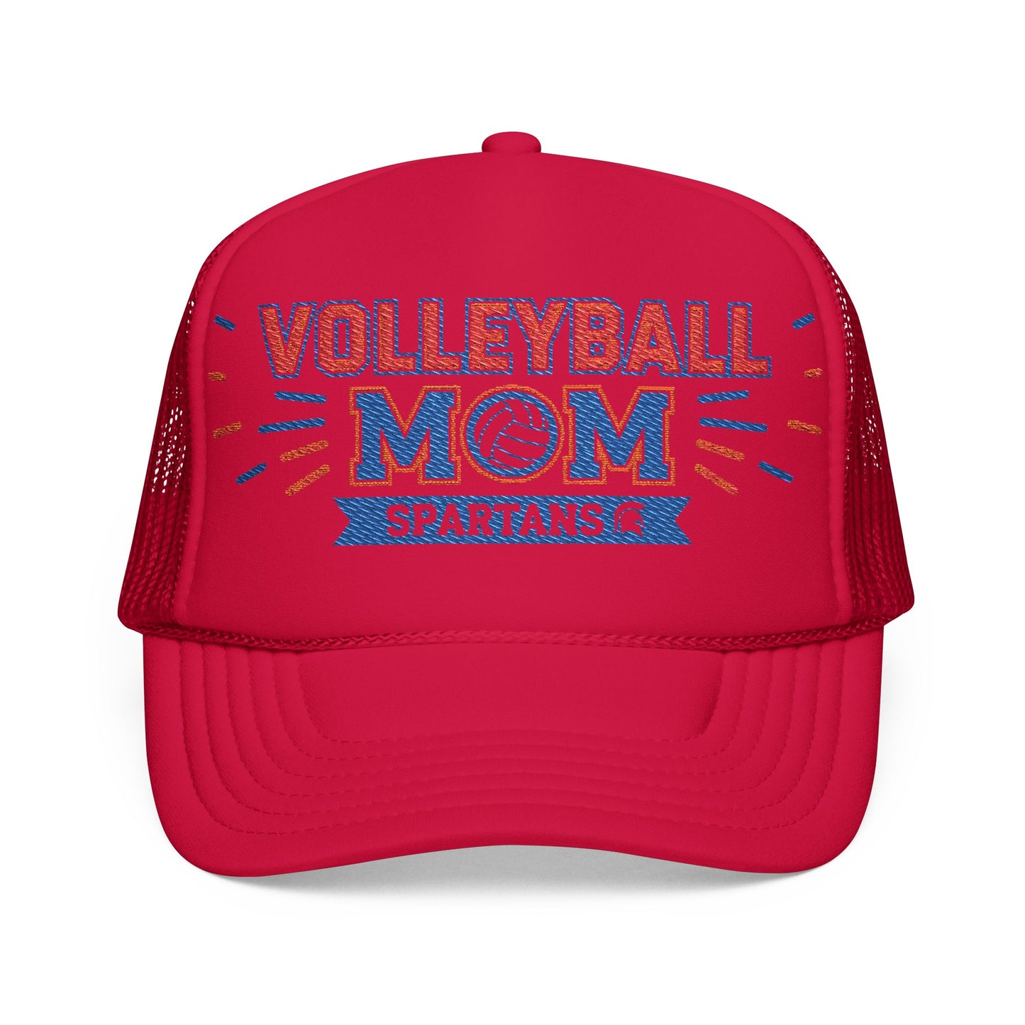 Spartan Volleyball Mom Embroidered Foam Trucker Hat