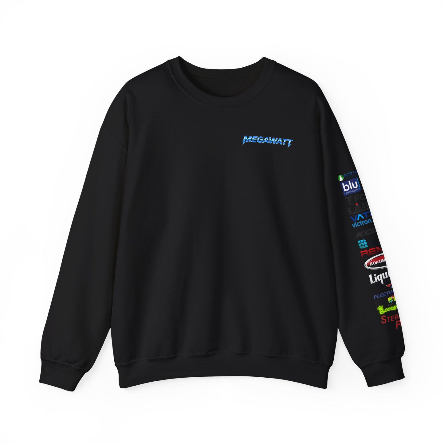 Megawatt EV RV Crewneck Sweatshirt — Electric Motorhome Graphic