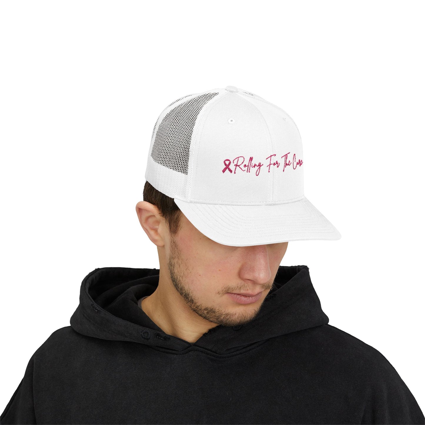Where RV USA Breast Cancer Awareness Embroidered Trucker Snapback