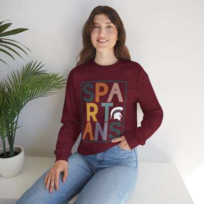 Spartans Block Text Gildan Sweatshirt