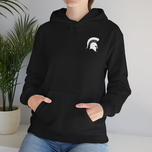 Spartan White Logo Gildan Hoodie
