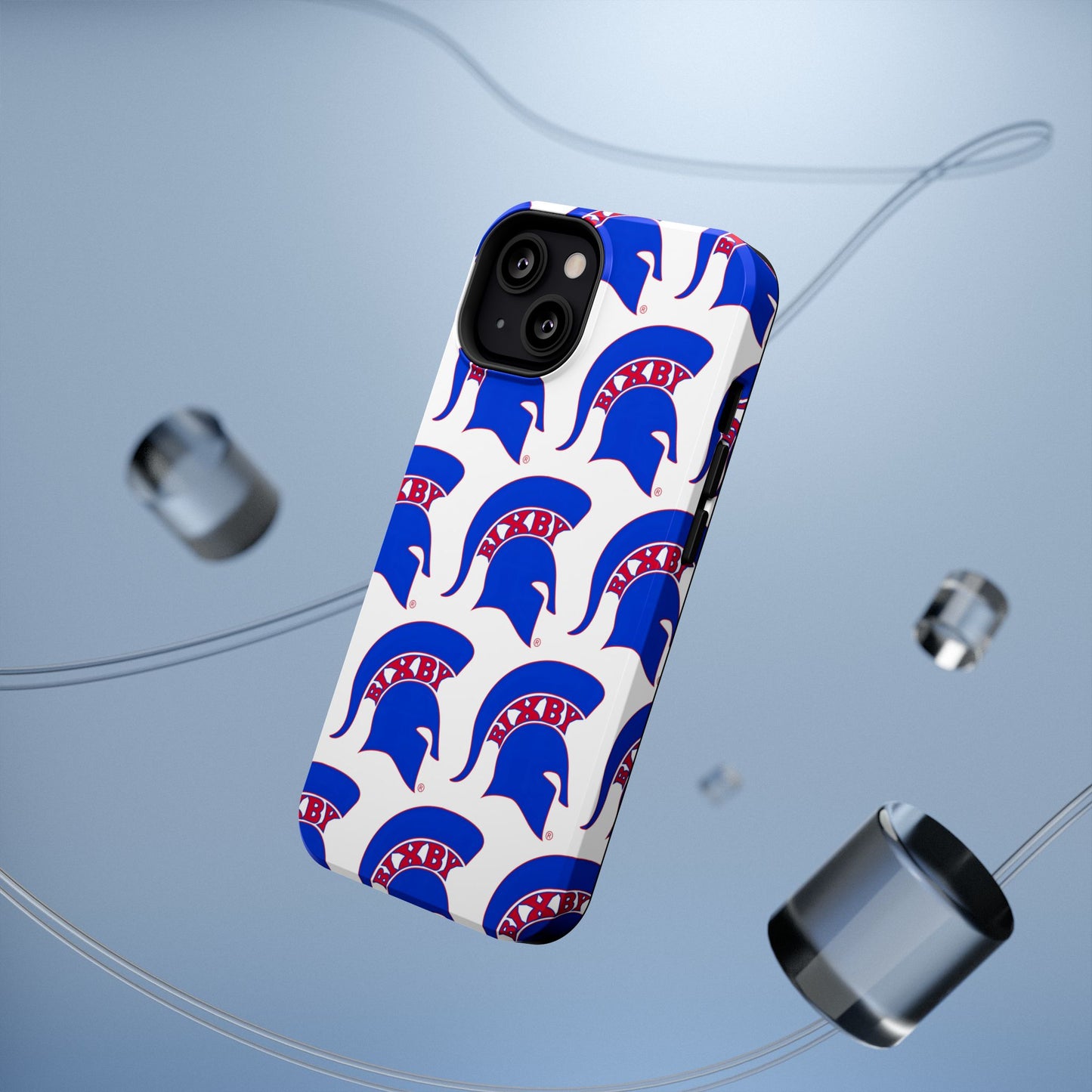 Bixby Spartan Blue Logo Impact Resistant iPhone Case