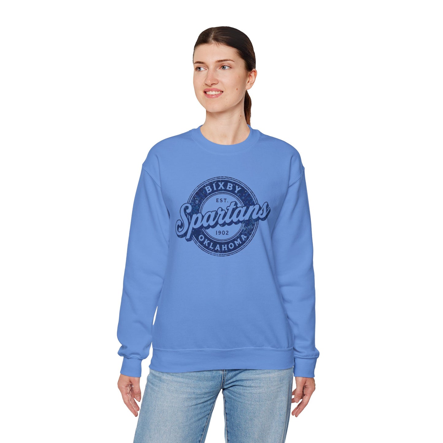 Bixby Spartans Vintage Oklahoma Crewneck Gildan Sweatshirt