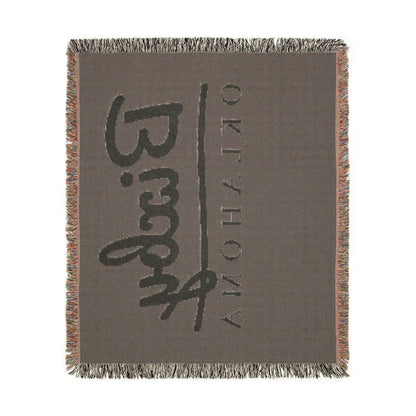 Bixby Garden Script Woven Throw Blanket