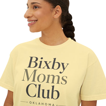 Bixby Moms Club Boxy Tee — Women's Local Mom Group Shirt (Oklahoma)
