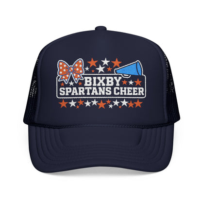 Bixby Spartans Cheer Embroidered Foam Trucker Hat