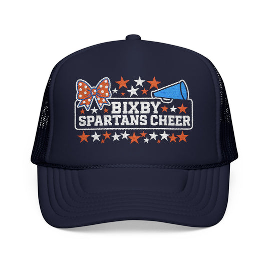 Bixby Spartans Cheer Embroidered Foam Trucker Hat