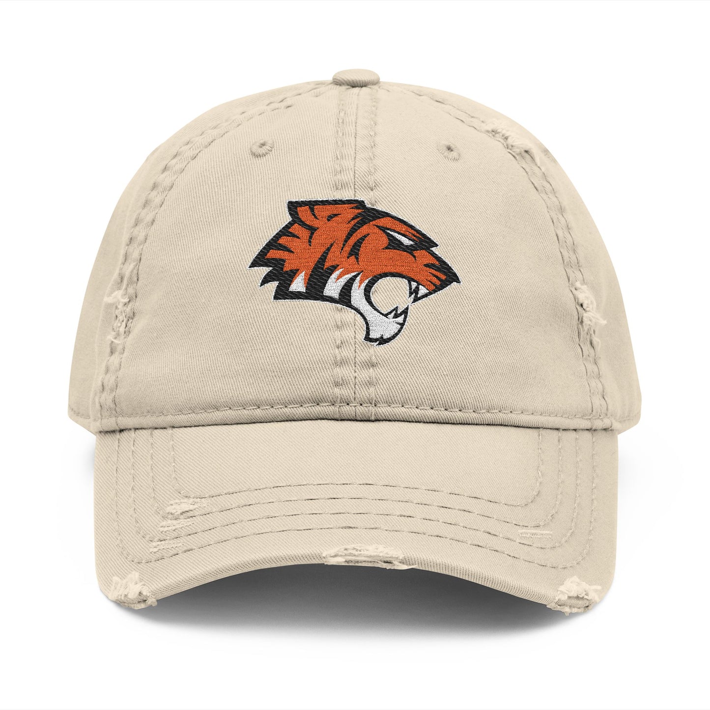 Coweta Tigers Distressed Embroidered Cap