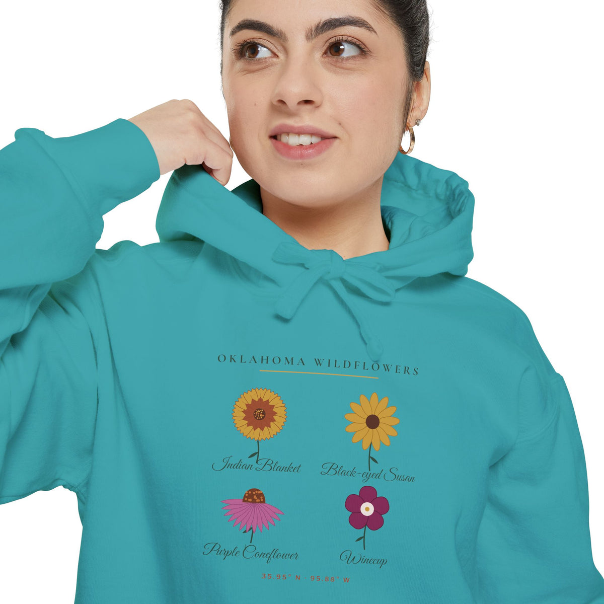 Oklahoma Wildflower Field Guide Hoodie | Comfort Colors