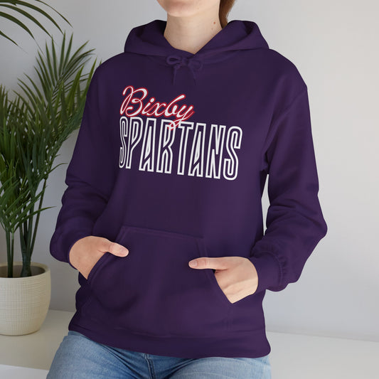 Bixby Spartans Cursive Gildan Hoodie