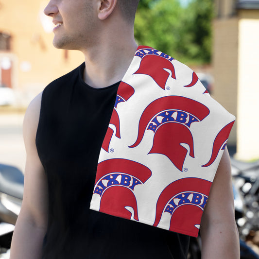 Red Spartan Logo Rally Towel
