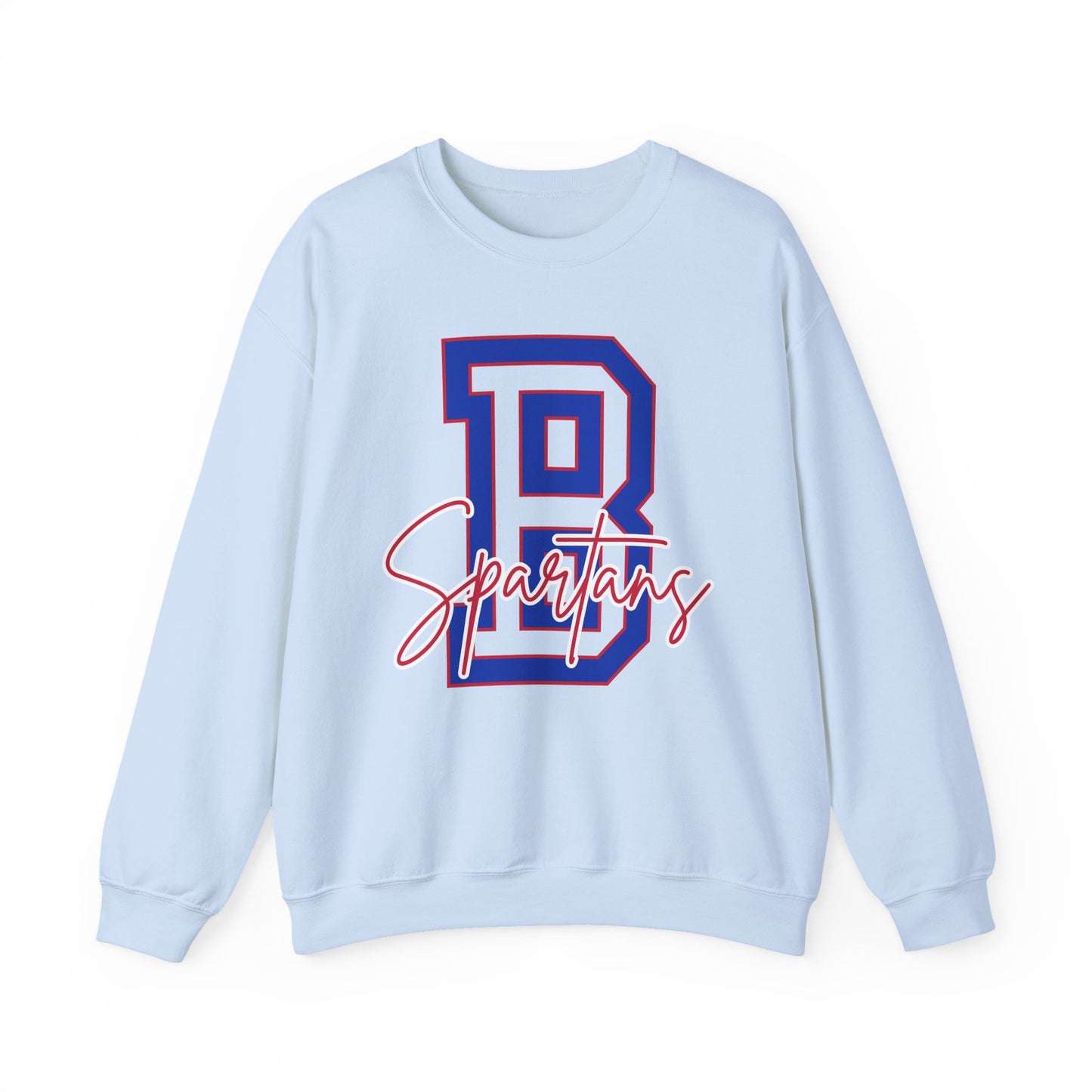 Bixby Spartans Single Letter and Cursive Print Gildan Sweatshirt