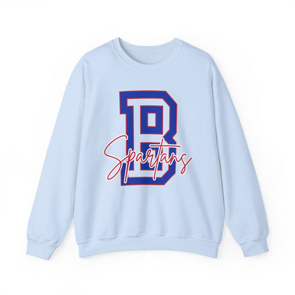 Bixby Spartans Single Letter and Cursive Print Gildan Sweatshirt