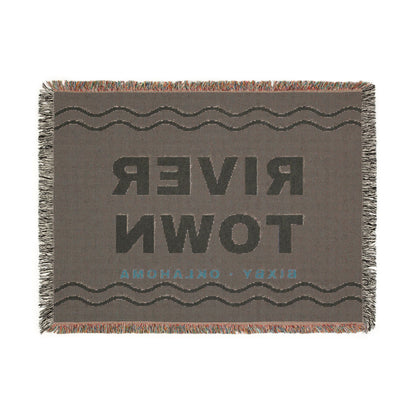 River Town Wave Woven Throw Blanket