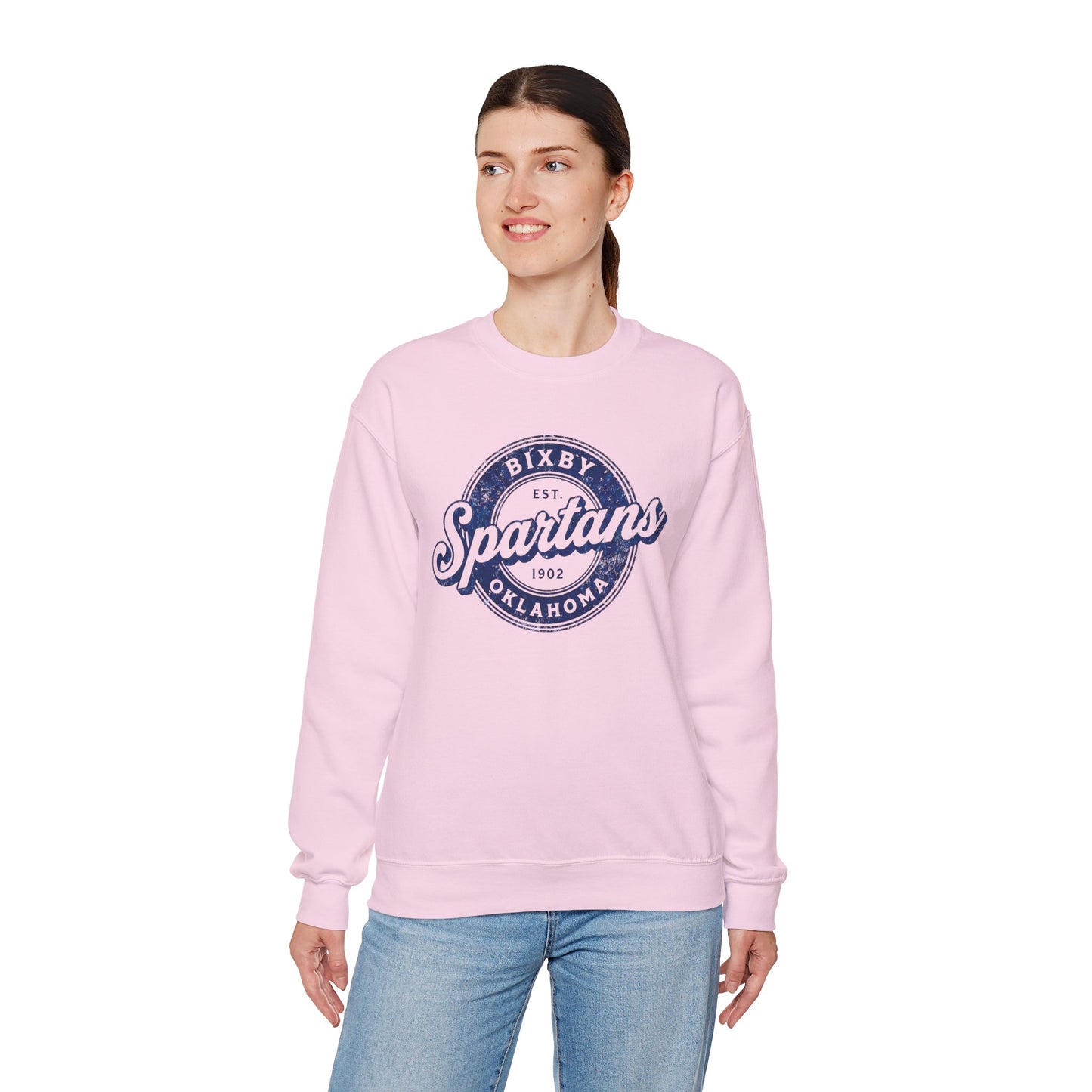 Bixby Spartans Vintage Oklahoma Crewneck Gildan Sweatshirt