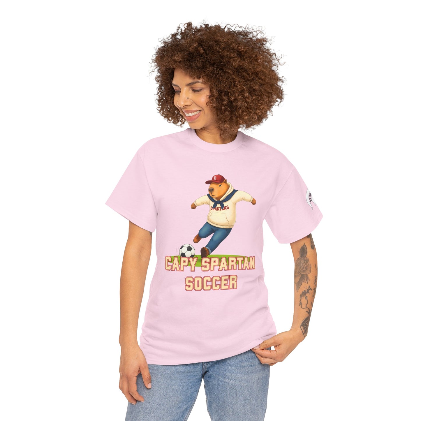 Capy Spartan Soccer Gildan Tee
