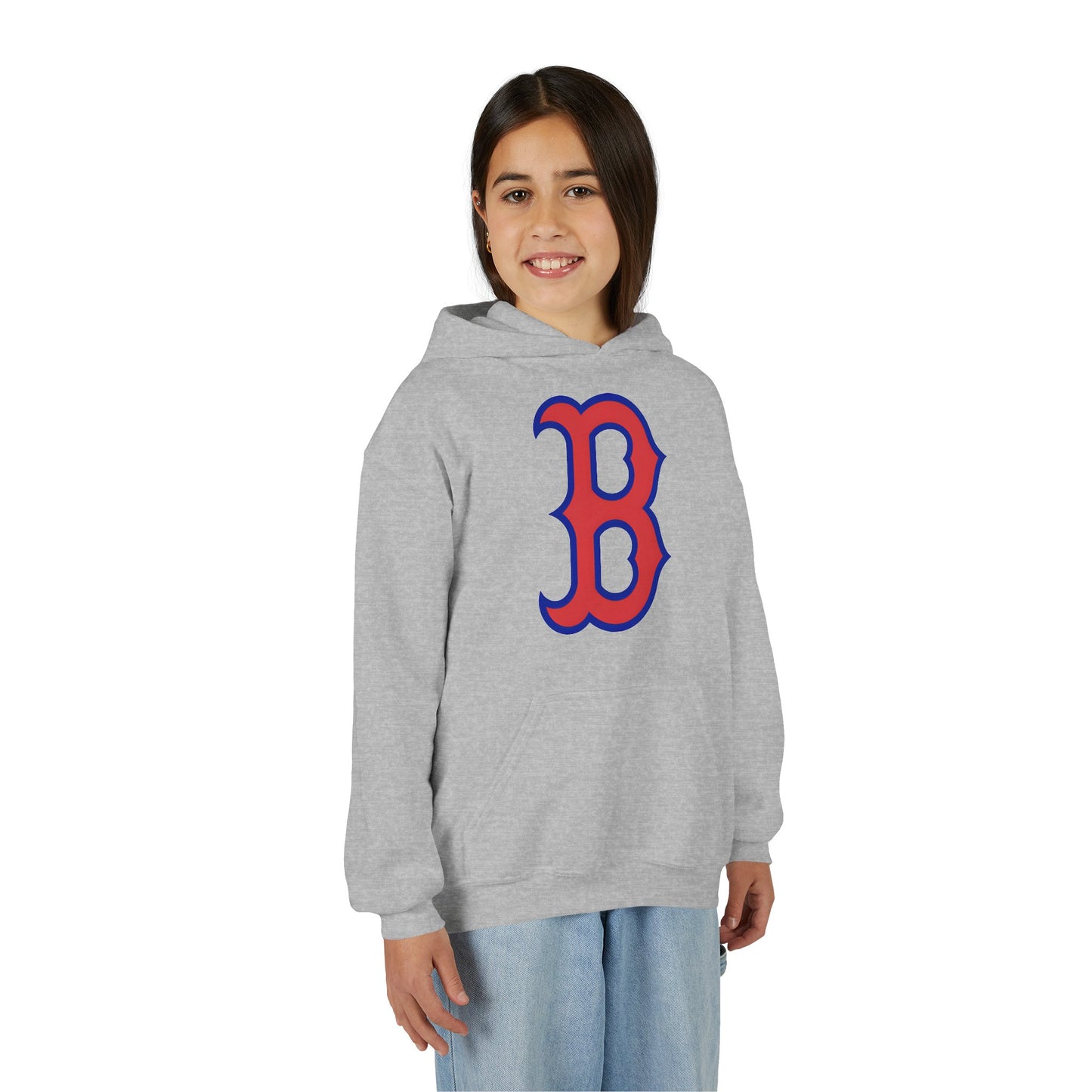 Youth Hoodie with Red & Blue 'B' Logo Youth Gildan Hoodie