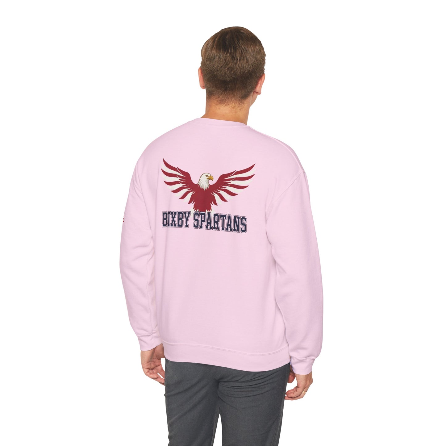 Bixby Spartan Patriotic Eagle with Spartan Logo and Sleeve Print