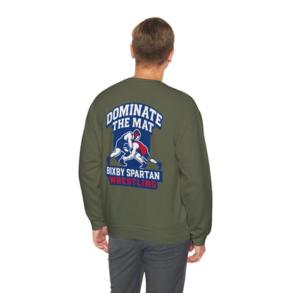 Dominate The Mat Spartan Wrestling Gildan Sweatshirt