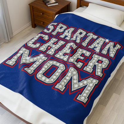 Spartan Cheer Mom Velveteen Plush Blanket