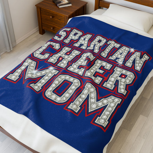 Spartan Cheer Mom Velveteen Plush Blanket