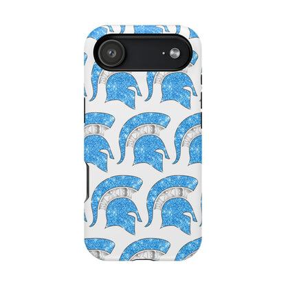 Bixby Spartan Blue Bling Logo Impact Resistant iPhone Case