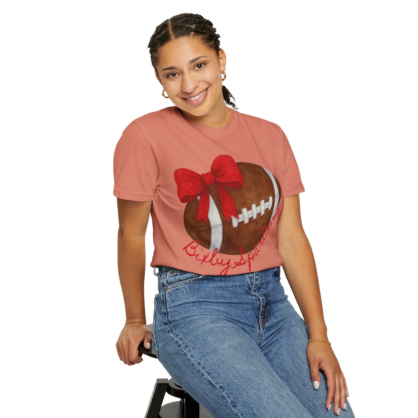 Cheer and Football Comfort Colors Tee