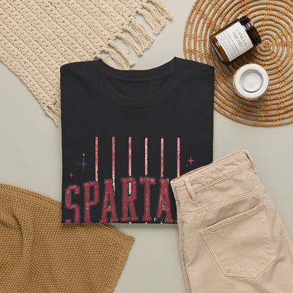 Spartans Bixby T-Shirt — Vintage Red Striped School Spirit Tee