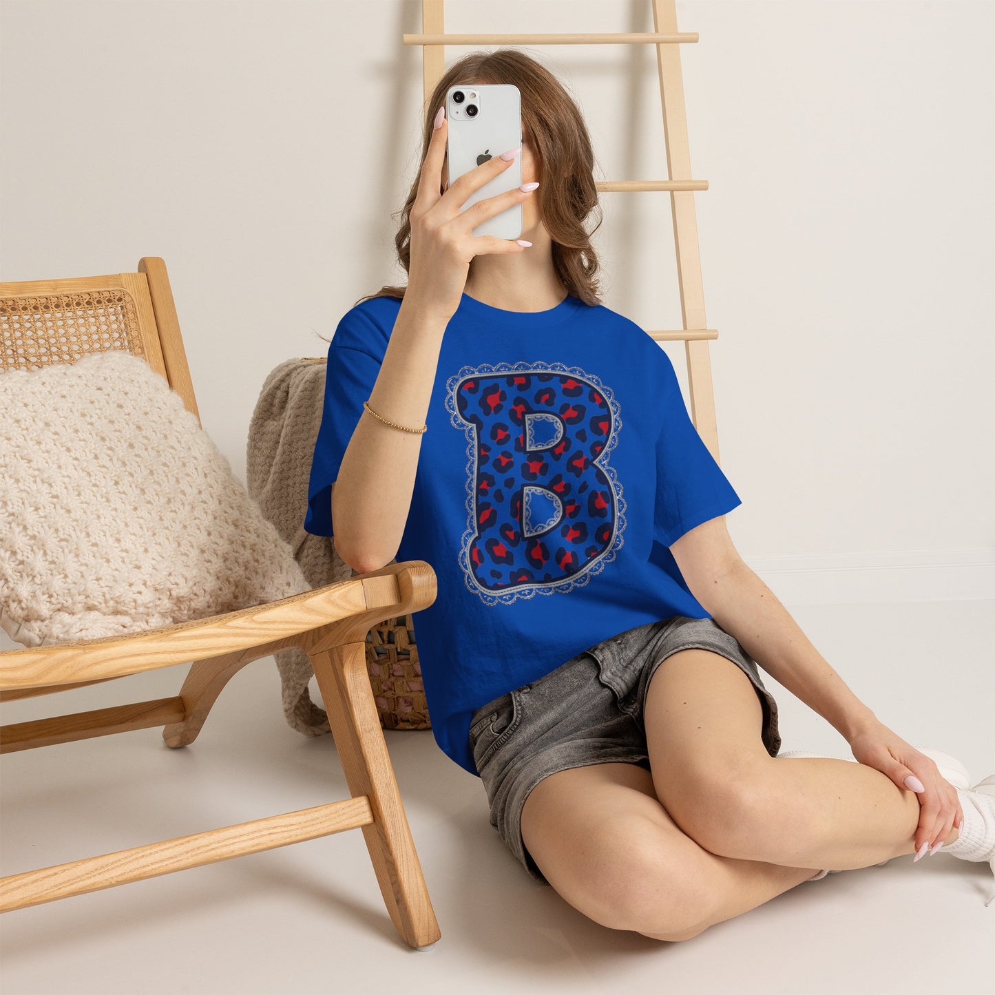 Leopard Print "B" Gildan Tee