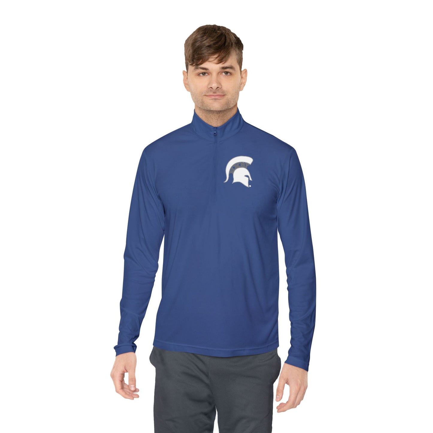 Spartan White Logo Quarter-Zip Pullover