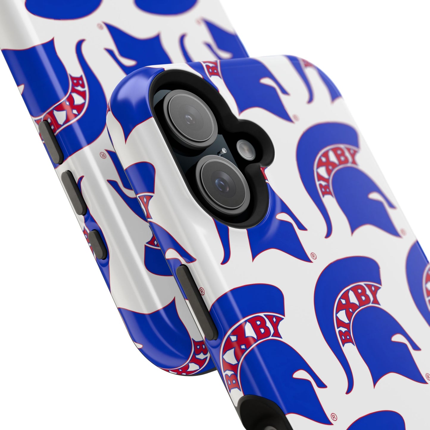 Bixby Spartan Blue Logo Impact Resistant iPhone Case