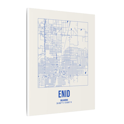Enid Street Map Canvas, Royal Blue on Cream