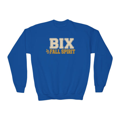 Bixby Spartans Youth Bix Fall Spirit Golden Lettering Sweatshirt