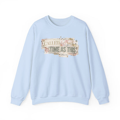 Called to Such a Time as This Crewneck Sweatshirt | Floral Scripture Design