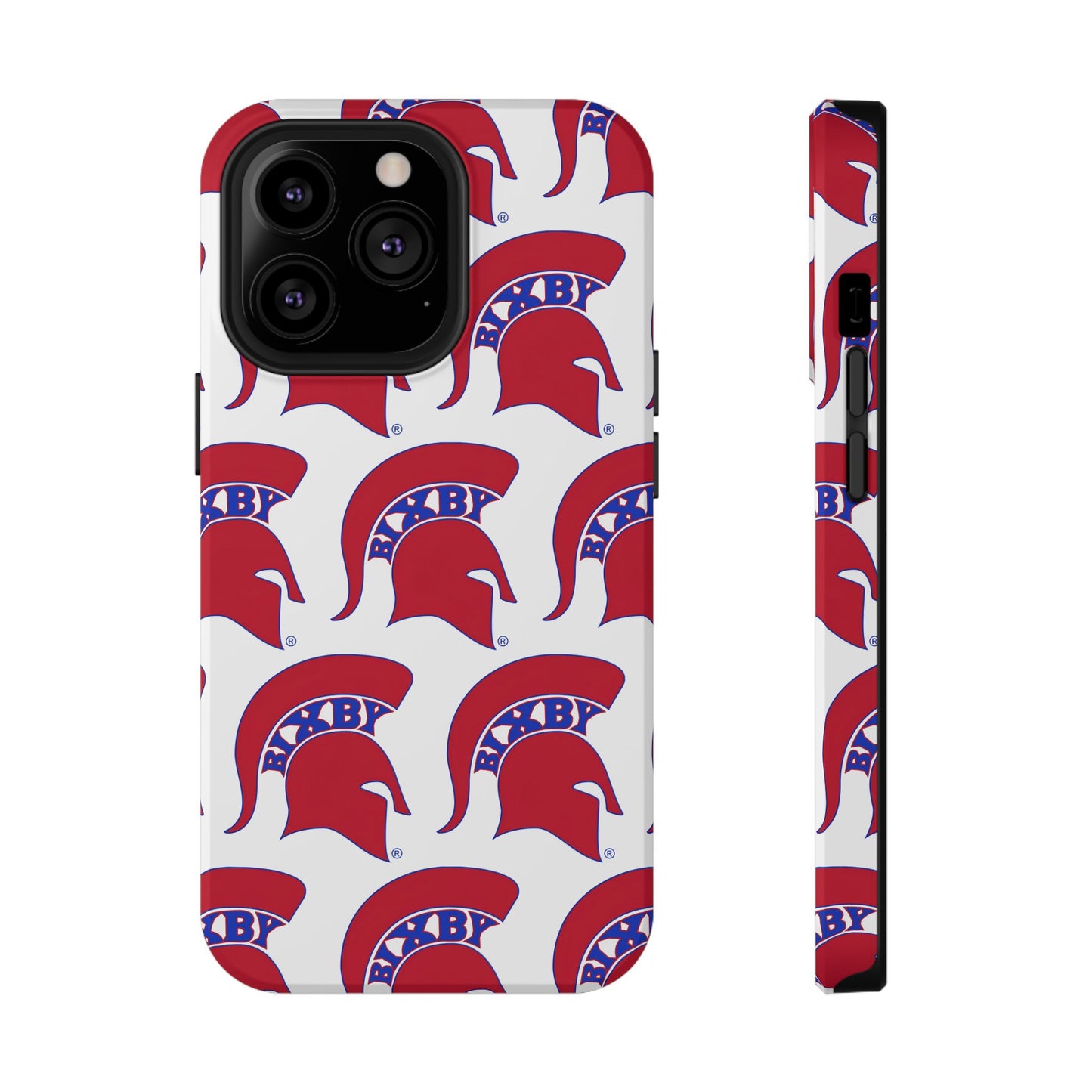 Bixby Spartan Red Logo Impact Resistant iPhone Case