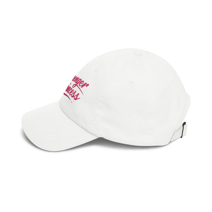 Passenger Princess Dad Cap – Embroidered White Baseball Hat with Pink Script and Crown